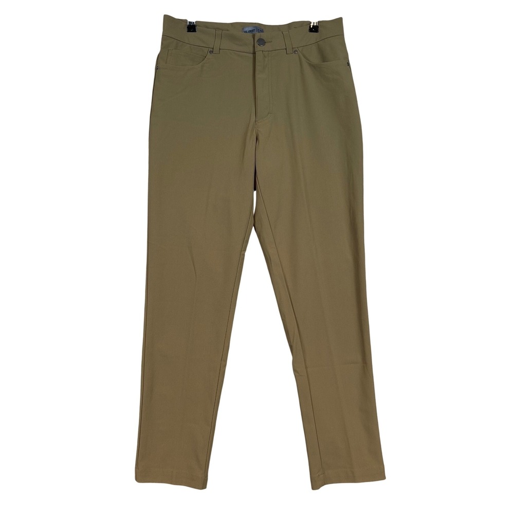 VRST Mens Commuter Tech Pant Khaki Tan Size 32x30 Stretch 5-Pocket Golf Trousers